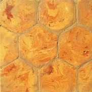 esagono giallo v rosso v rosa