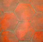 pavimento in esagono rosso