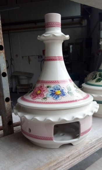 stufa nonna decori magenta