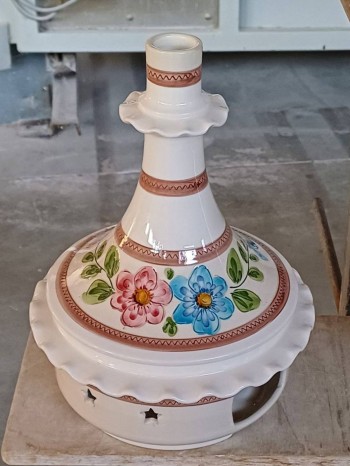 Stufa scaldamani dec fiori brown